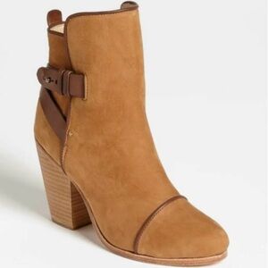 Rag and Bone Kinsey Leather Heeled Bootie Size 36.5